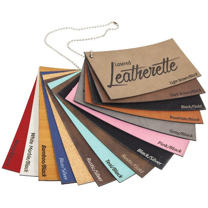 Custom Clothes Tags Laser Cut From Soft Leatherette vegan Leather