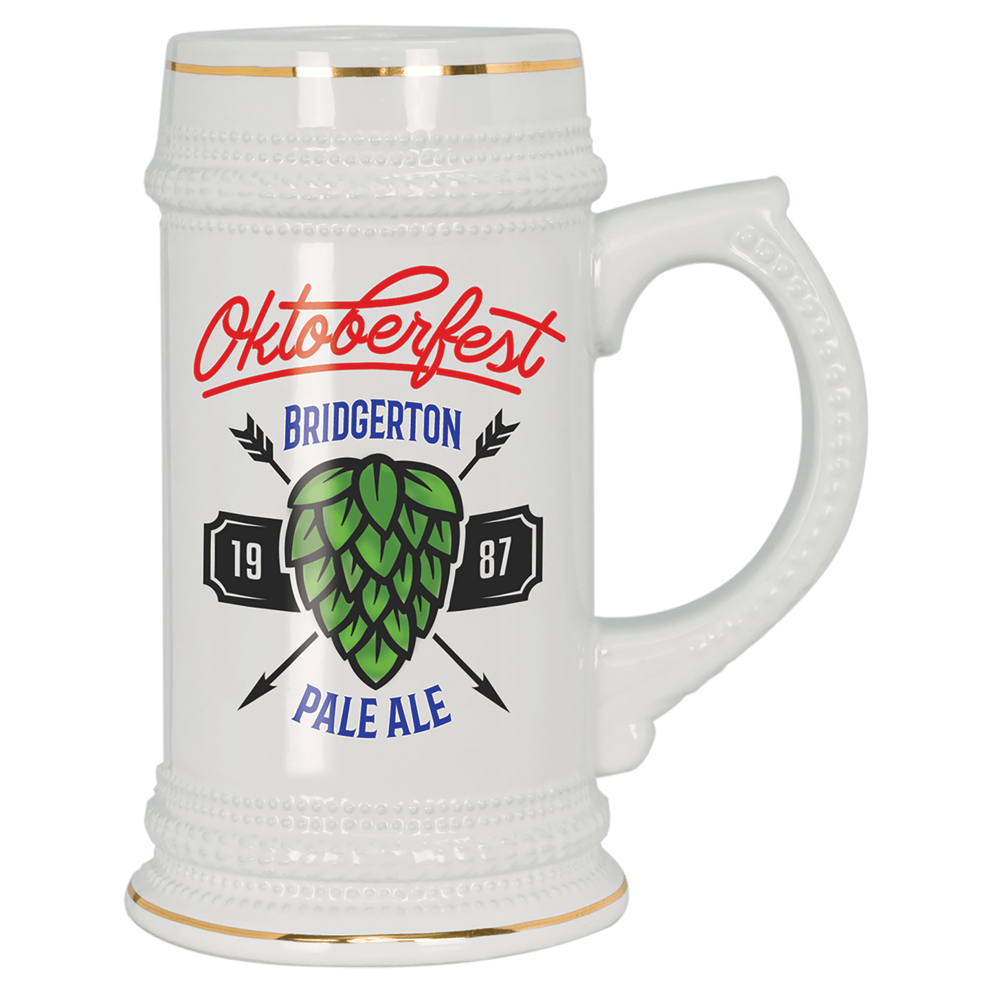 18 oz. White Ceramic Stein