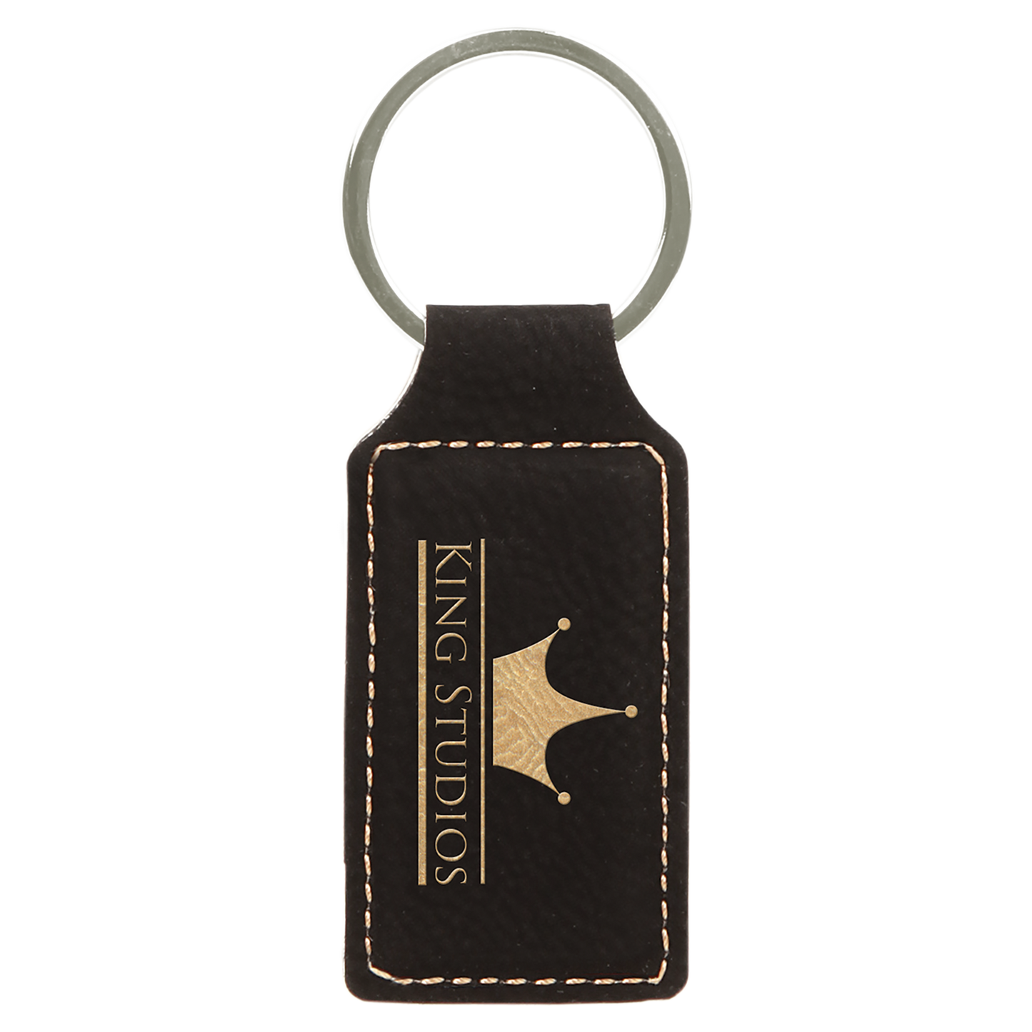 Leatherette Rectangle Keychain