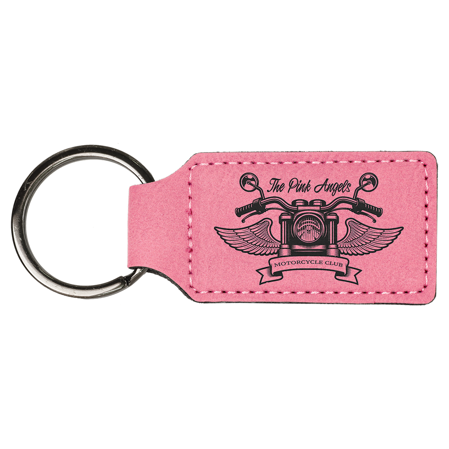 Leatherette Rectangle Keychain