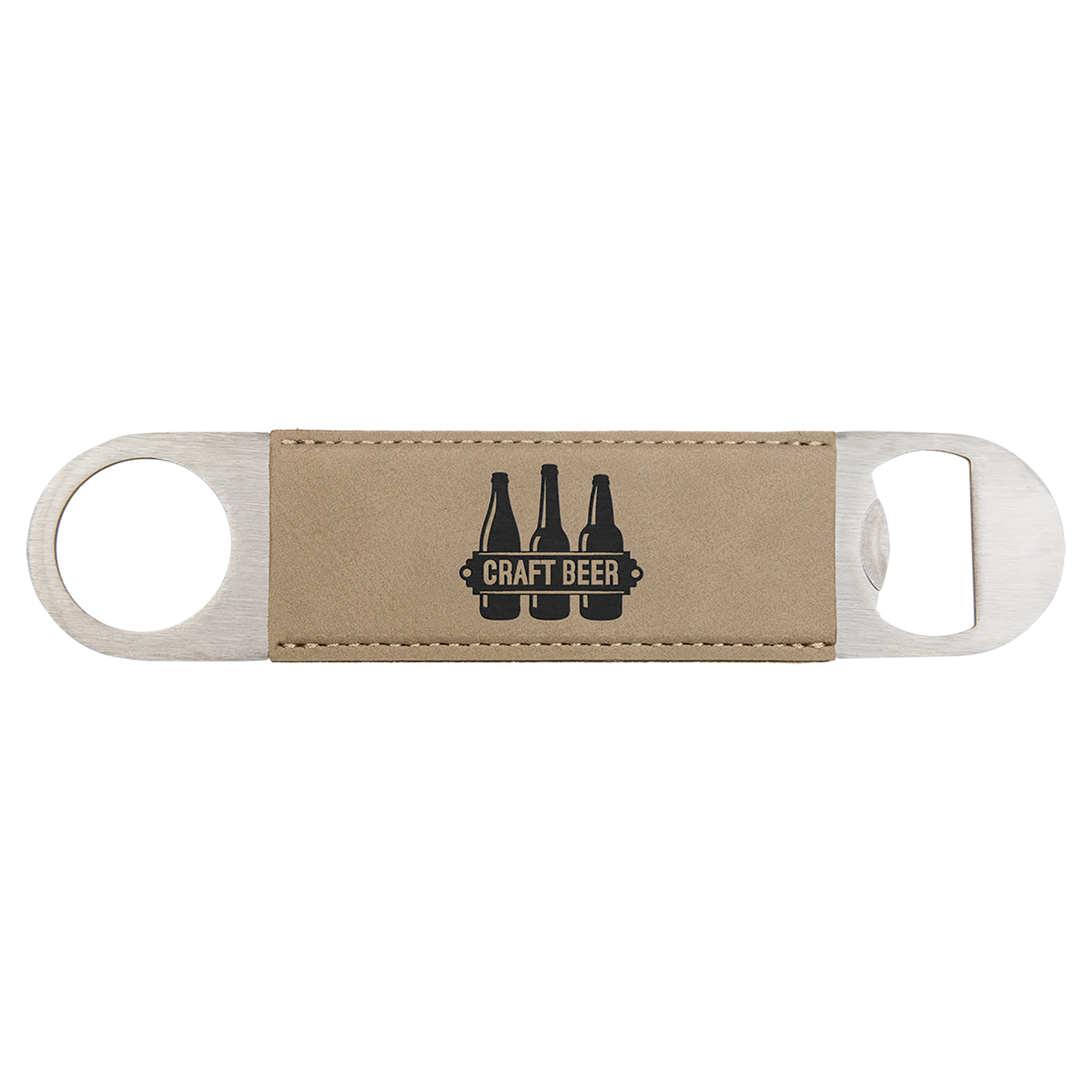 Bartender's Bottle Opener with Leatherette Handle