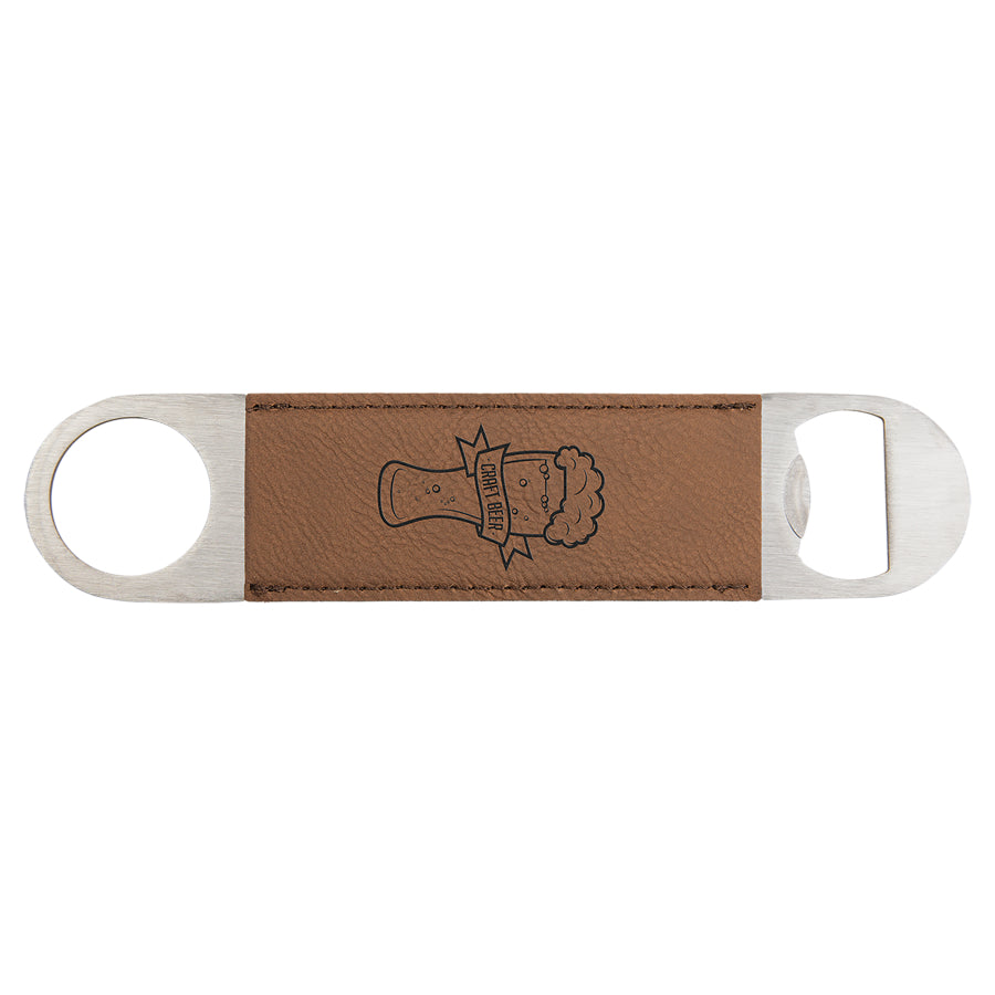 Bartender's Bottle Opener with Leatherette Handle