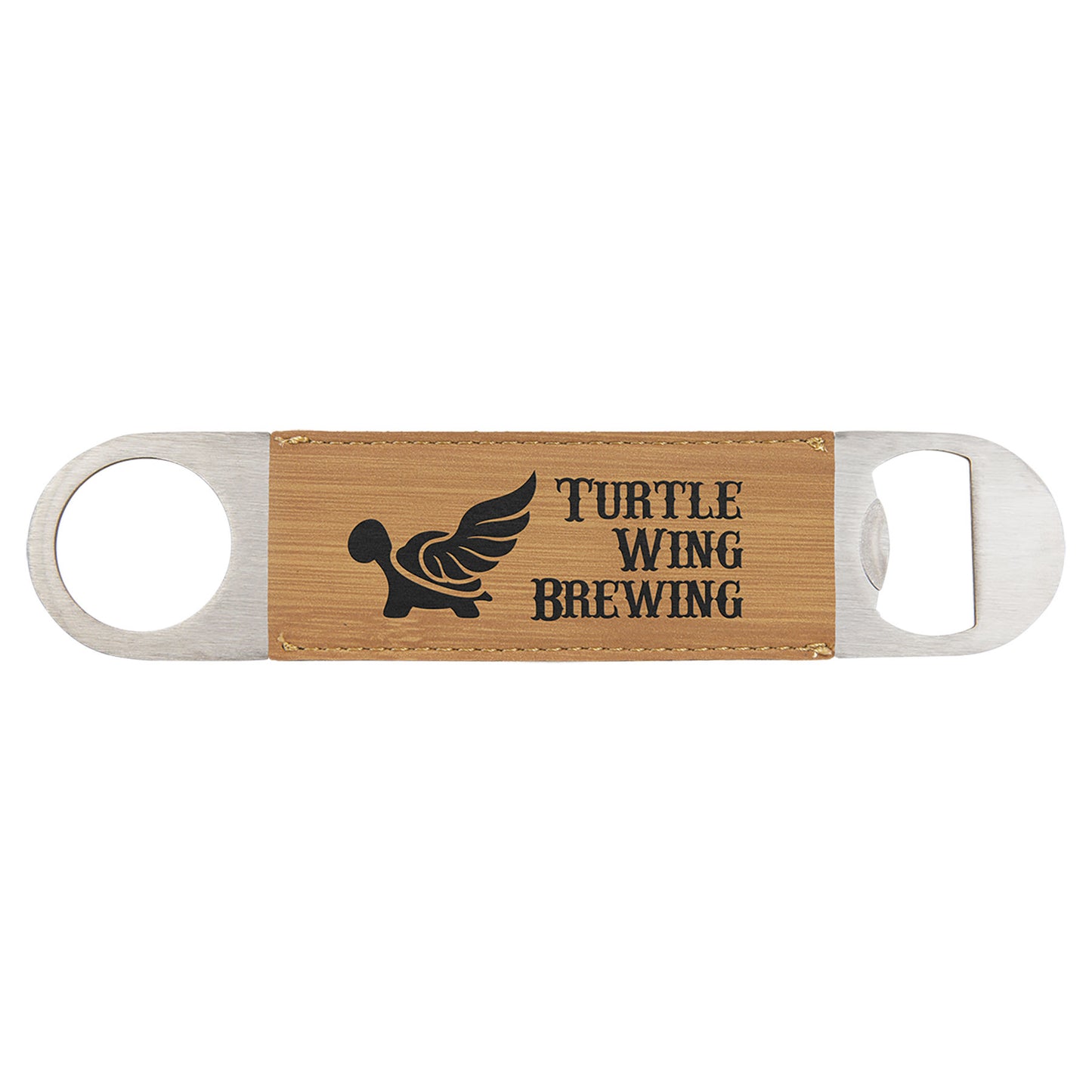 Bartender's Bottle Opener with Leatherette Handle