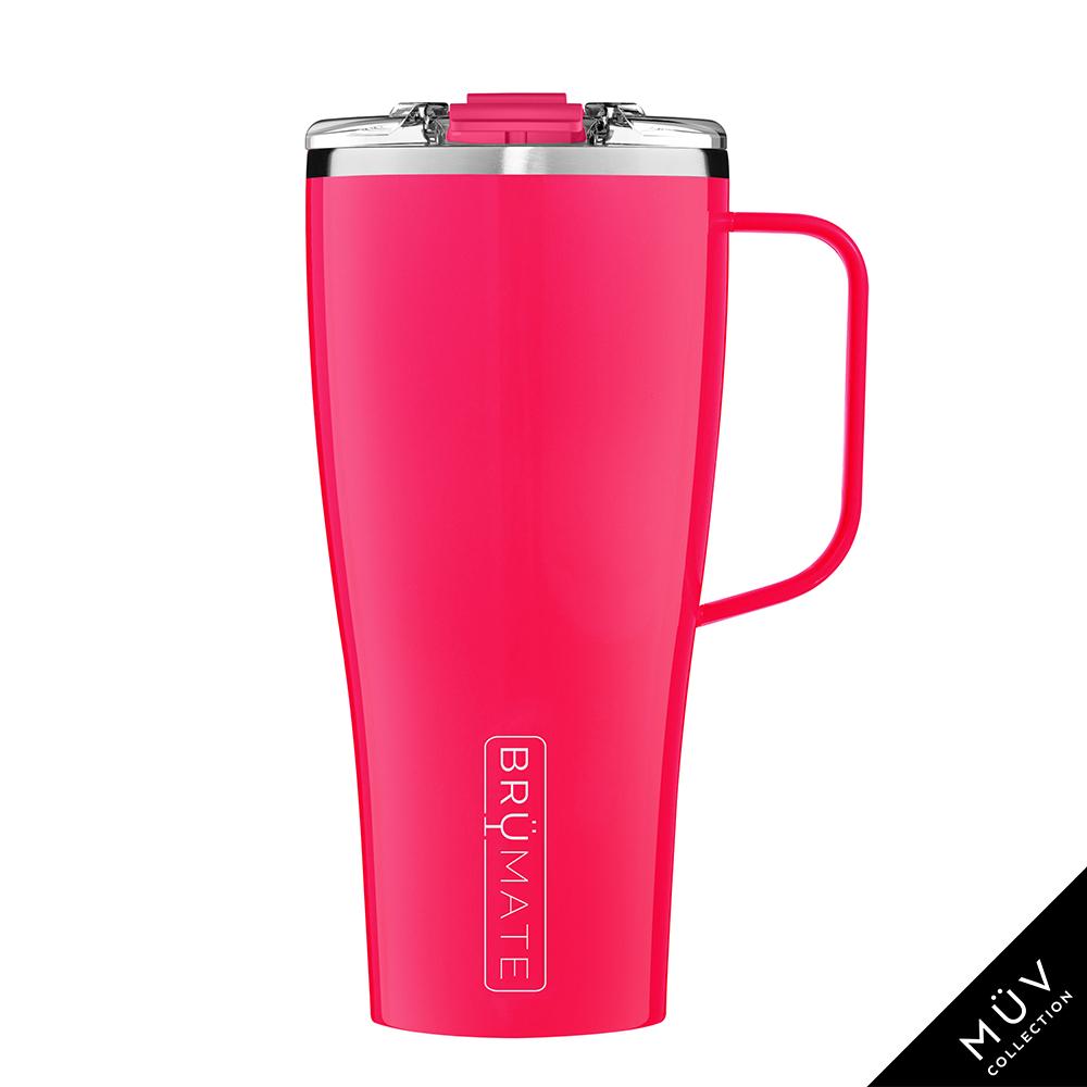 BruMate 32 oz Toddy XL BPA Free Vacuum Insulate Mug Glitter Merlot Metallic  Pink
