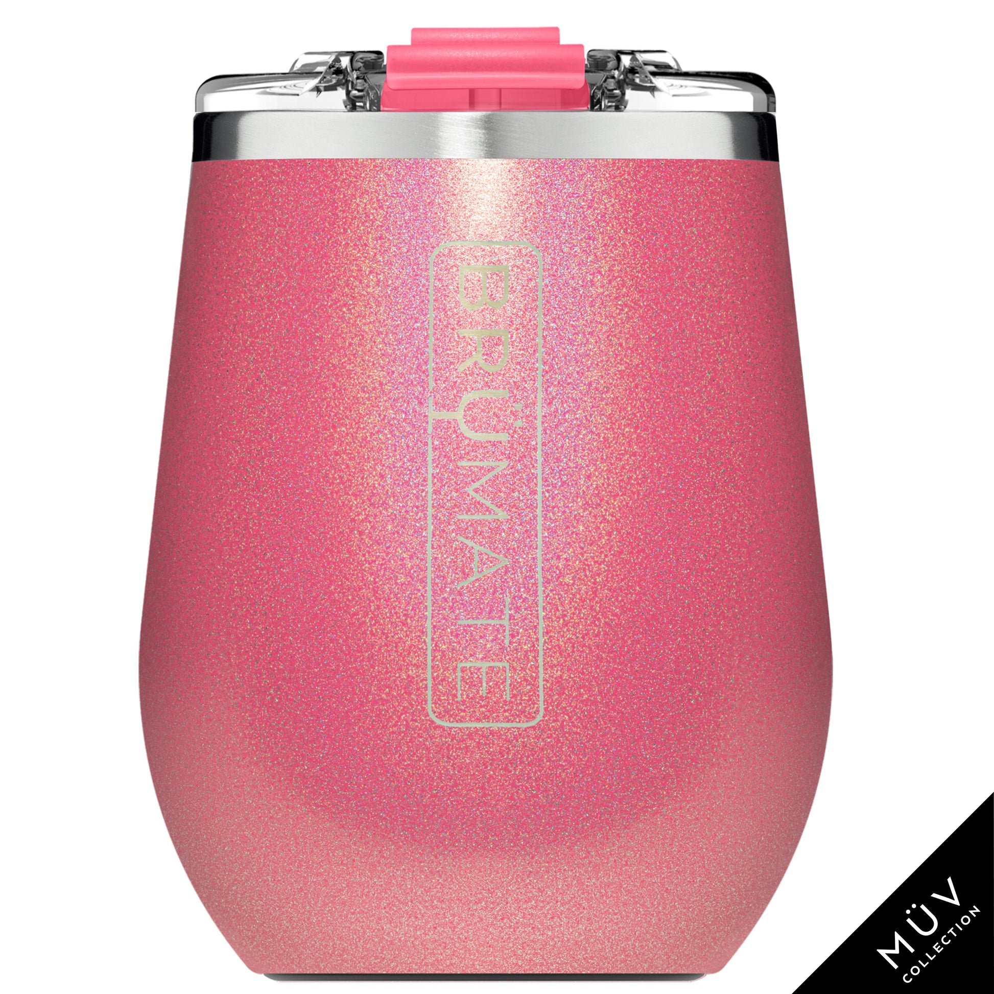 BrüMate Uncork'd XL MÜV - 100% Leak-Proof 14oz Insulated Wine  Tumbler with Lid - Vacuum Insulated Stainless Steel Wine Glass - Perfect  For Travel & Outdoors (Blush): Tumblers & Water Glasses